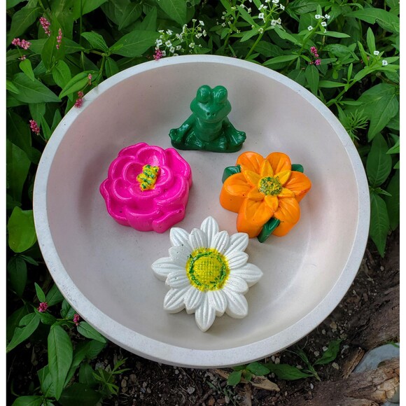 Handcrafted Cement Bee Watering Station, Butterfly Puddler Dish, Pollinator - Picture 1 of 10